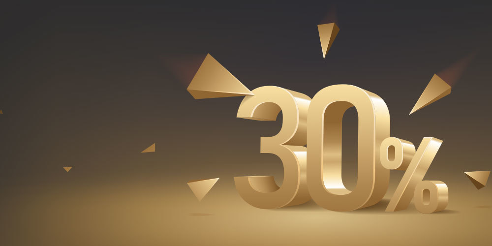 첫 방문 시, 전 품목 30% 캐시백 증정